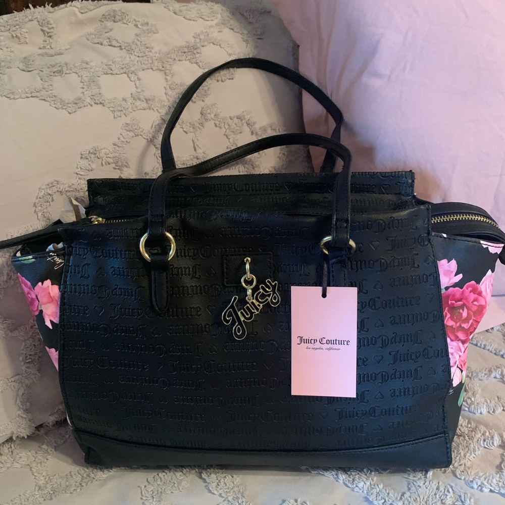 ❤️ Juicy Couture “Romantic Rose Love Lock” Satchel New with tags